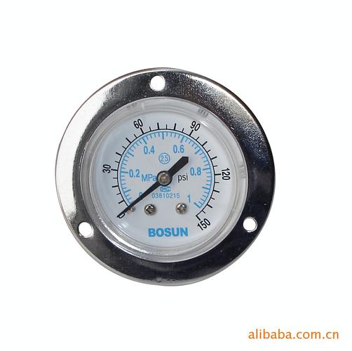 供应气动仪器带边压力表Y50T-02 紧凑耐用的工业压力监测解决方案